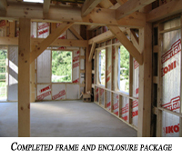 A completed frame and enclosure package