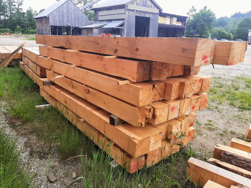 stack of roughsawn timber