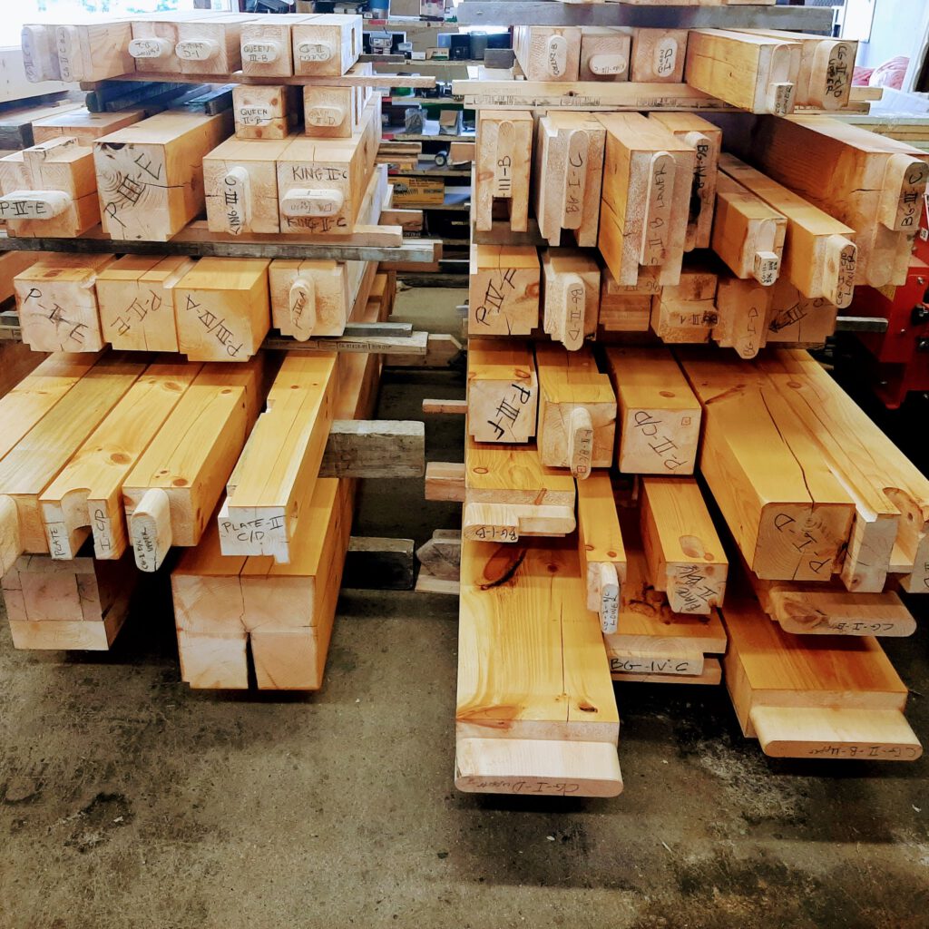 stack of timbers